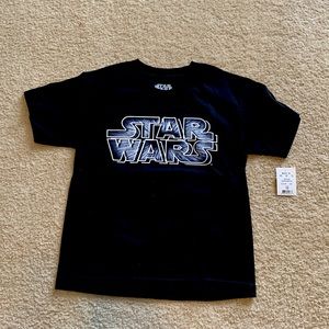 Kids Black Star Wars Tee